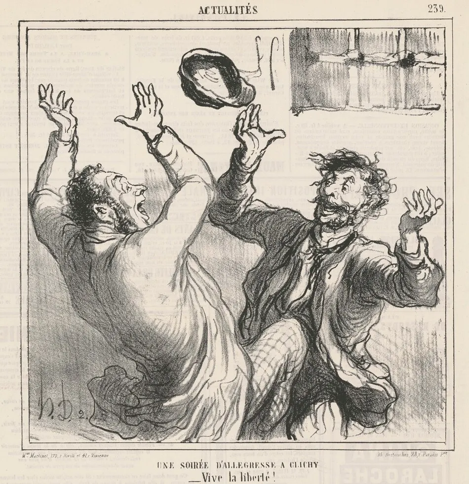 Une soirée d'allégresse a Clichy by Daumier, Honoré