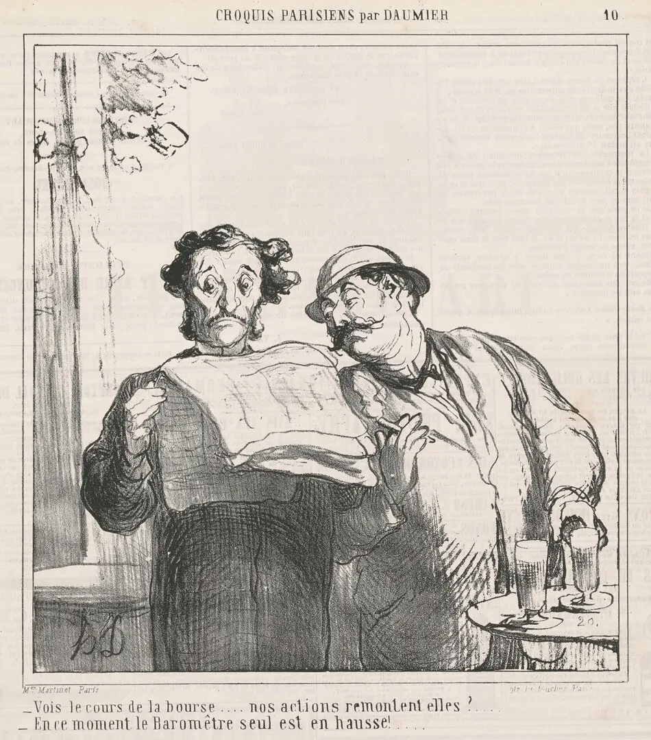 Vois le cours de la bourse by Daumier, Honoré