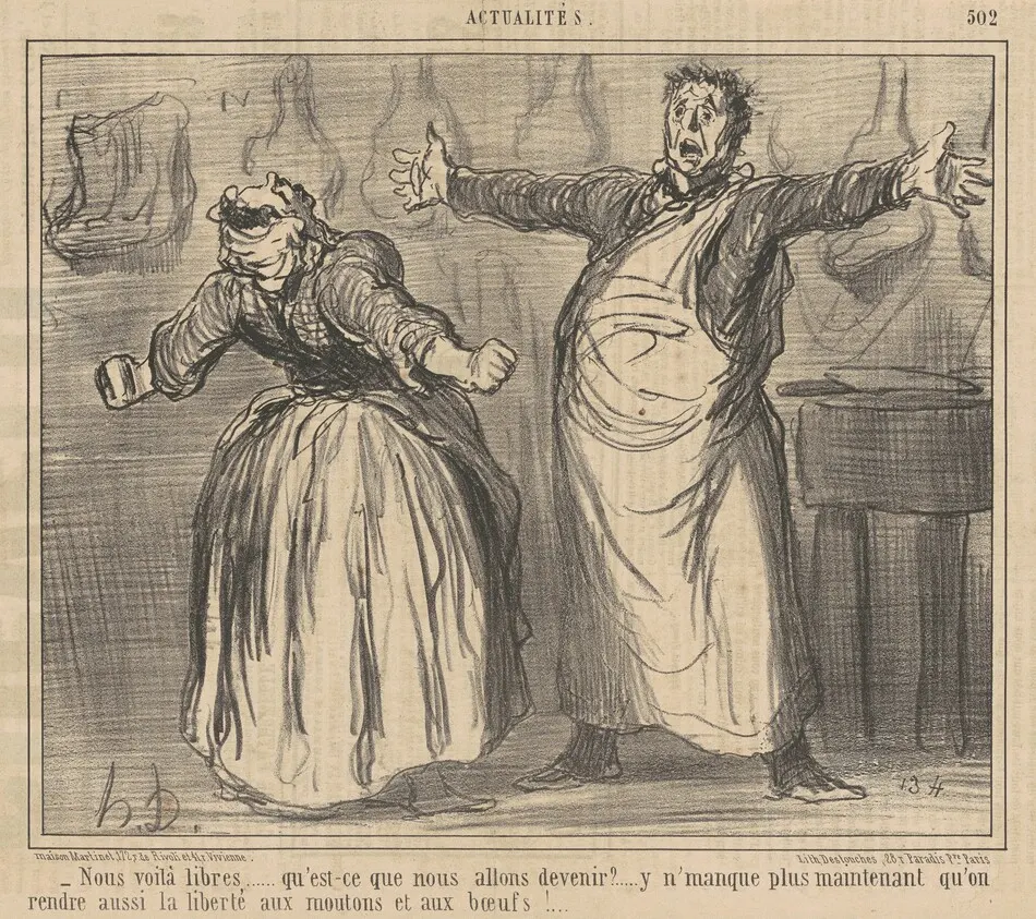 Nous voila libres ... by Honoré Daumier