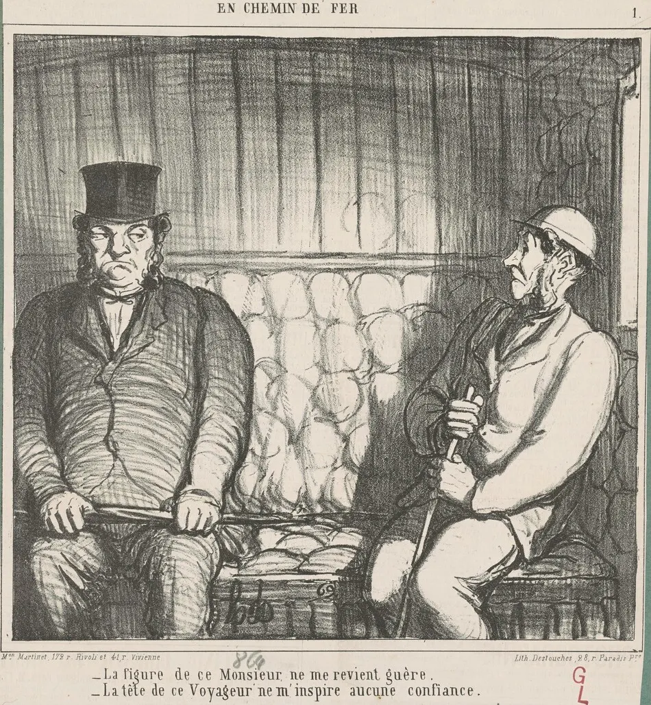 La figure de ce monsieur ne me revient guère ... by Honoré Daumier