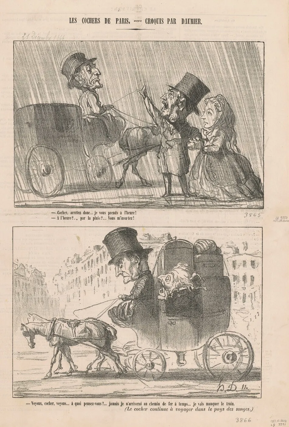 Cocher, arrêtez donc by Honoré Daumier