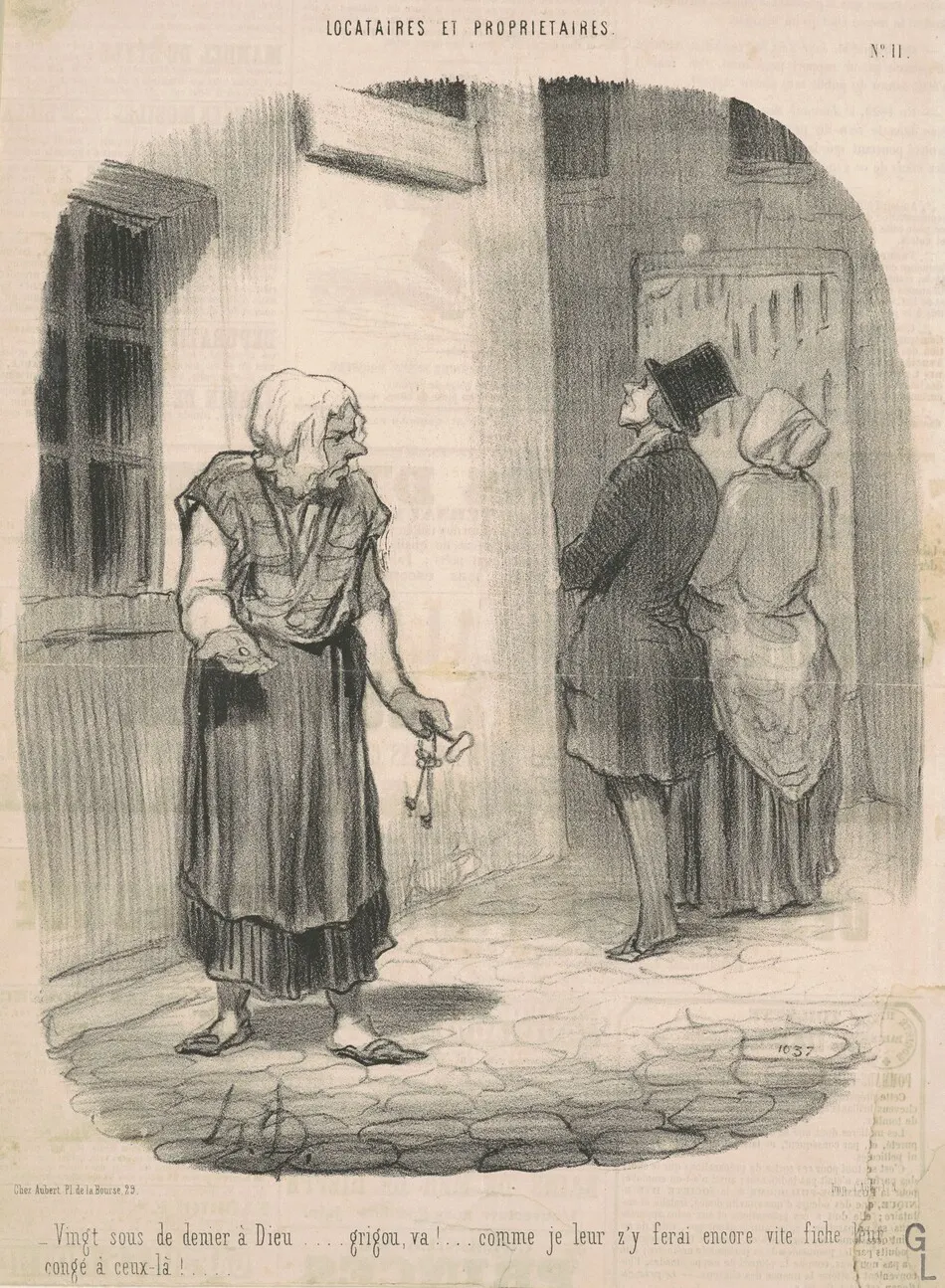 Vingt sous de denier a Dieu... by Daumier, Honoré
