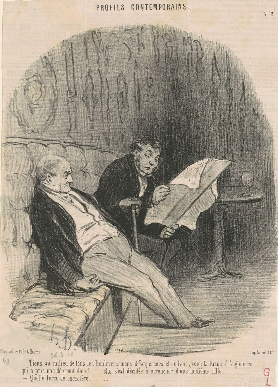 Tiens au milieu de ...bouleversemens ... by Daumier, Honoré