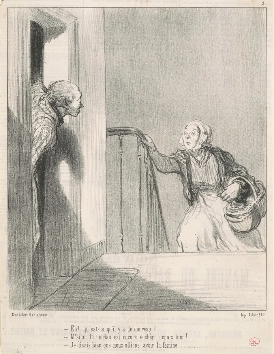 Eh! Qu'est-ce qu'il y a de nouveau? ... by Honoré Daumier