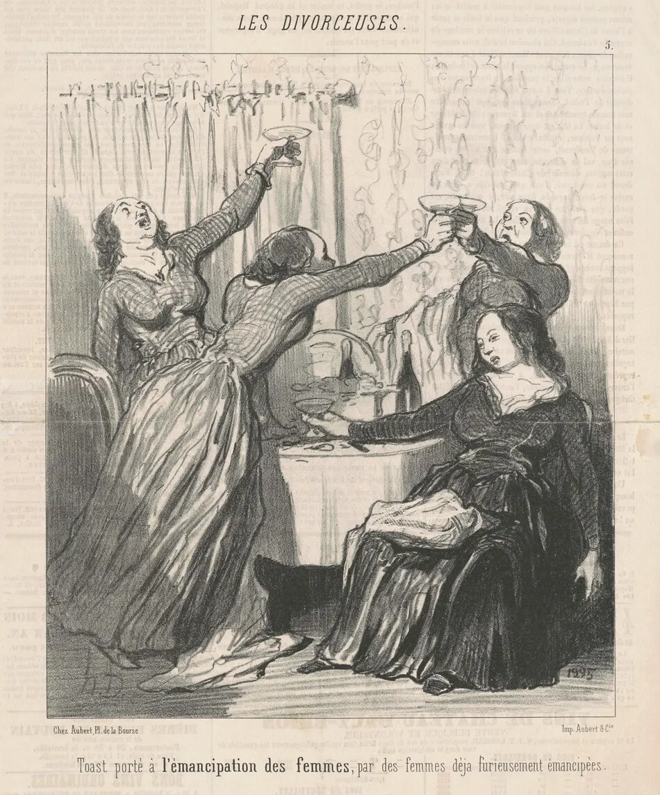 Toast porté a  l'émancipation des femmes ... by Daumier, Honoré