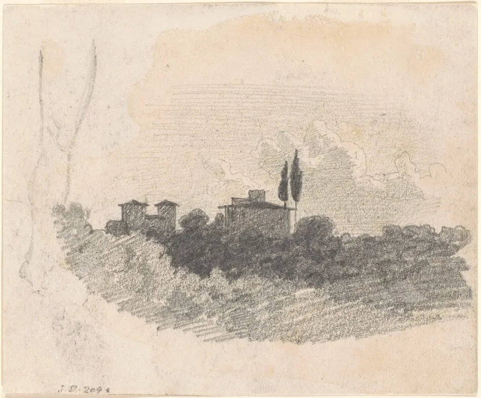 Italian Villa [recto] by John Singer Sargent