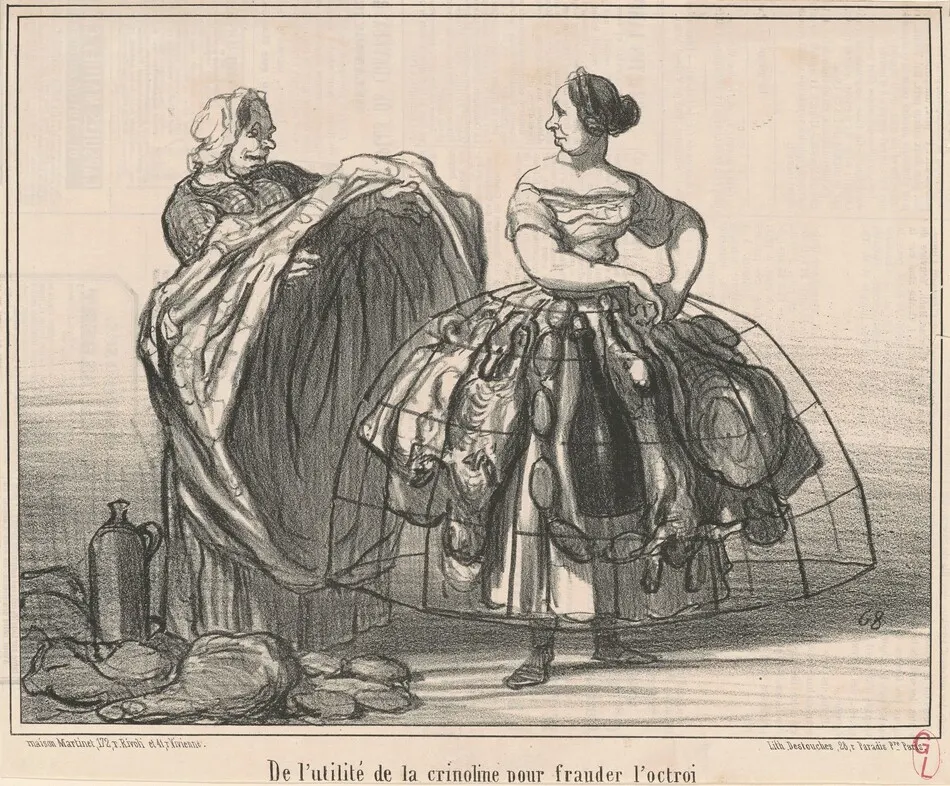 De l'utilité de la crinoline pour frauder l'octroi by Honoré Daumier