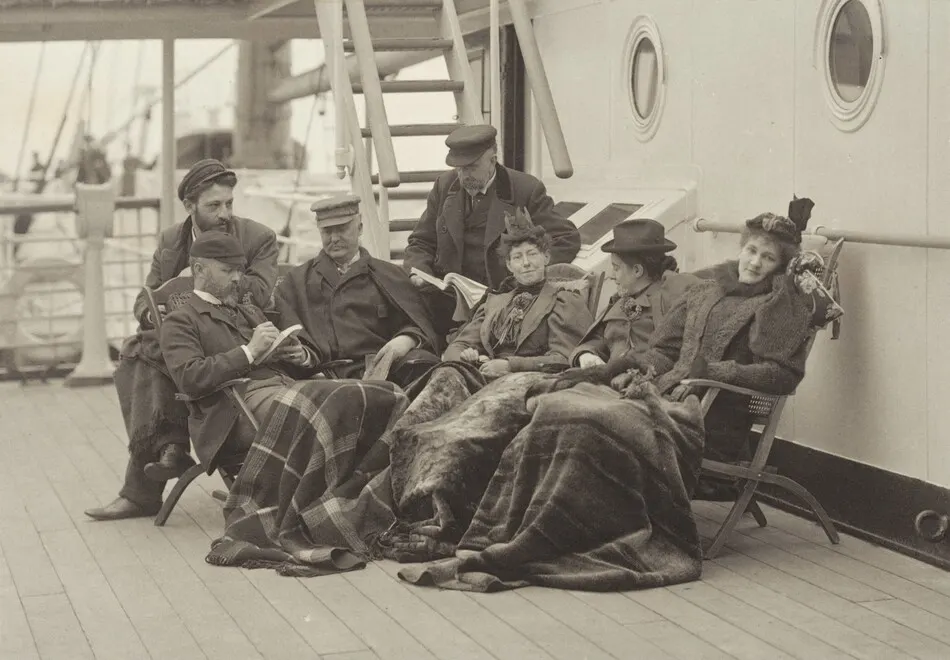 Sime Herrmann, Mr. and Mrs. Mann, Dr. Brown, Mr. McGibbon, Miss Linthicum and Emmy—On Board the Bourgogne May 5–14, 1896 by Alfred Stieglitz
