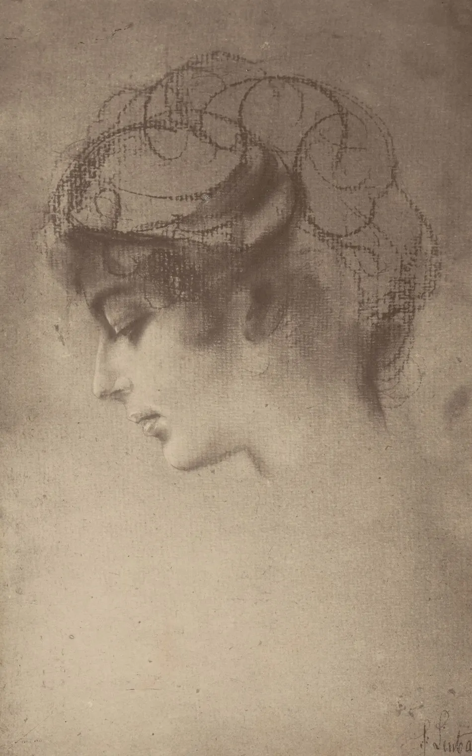 From a Lenbach Sketch by Alfred Stieglitz