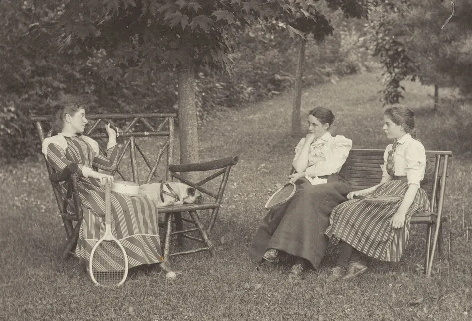 Emmy Obermeyer, Agnes Stieglitz, and Flora Small at Oaklawn by Alfred Stieglitz