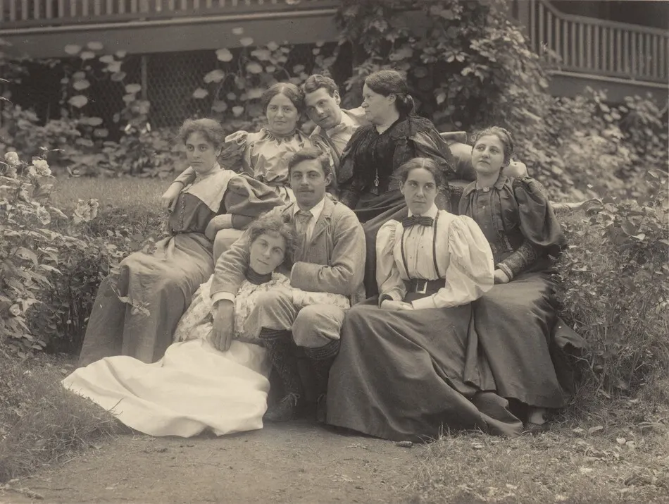 Ma, Aunt Rosa, Selma, Ag, Emmy, Ralph Bernheim, Hans Wetzler and Minnie Wetzler, Lake George by Alfred Stieglitz