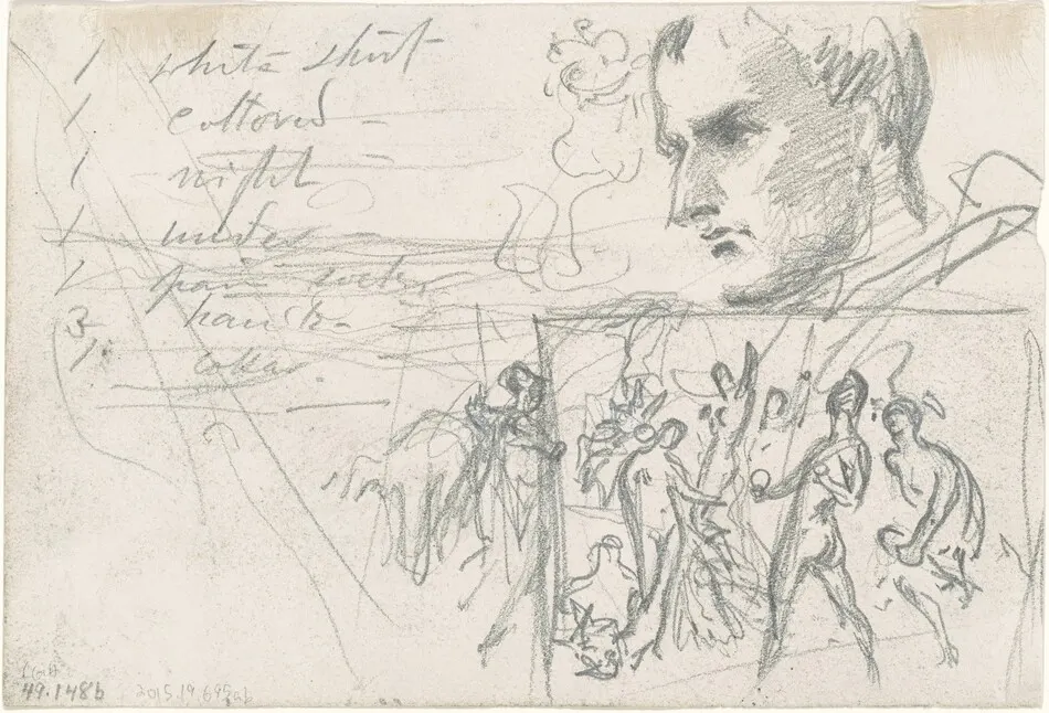 Napoleonic Head and Judgment of Paris [verso] by John Singer Sargent