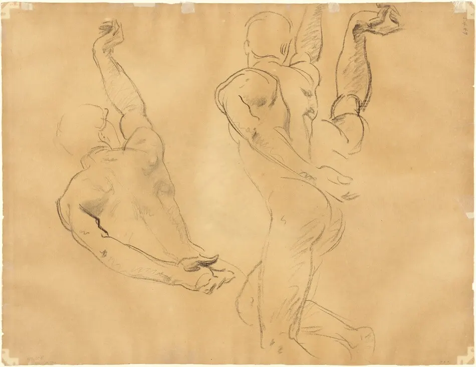 Studies of Male Nudes [verso] by John Singer Sargent