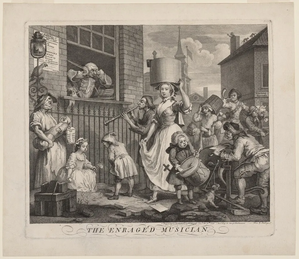 The Enraged Musician by William Hogarth