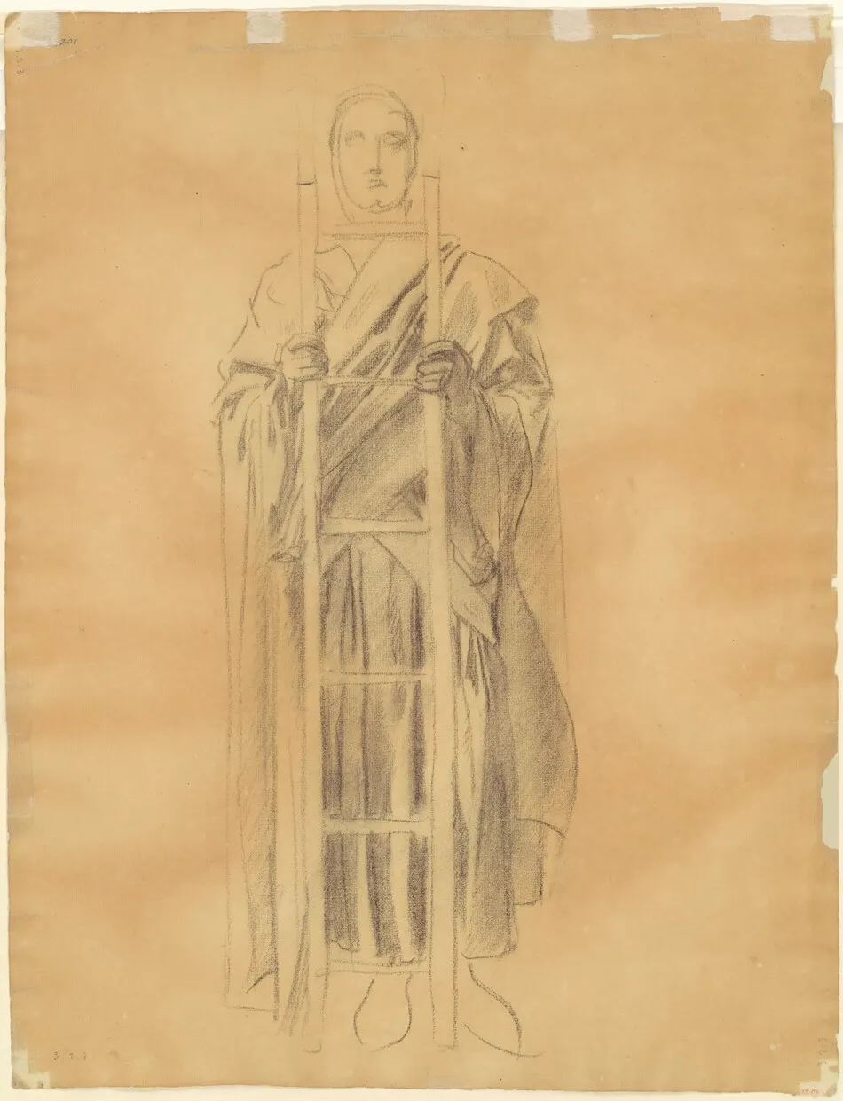 Study for "Dogma of the Redemption: Frieze of Angels" [verso] by John Singer Sargent