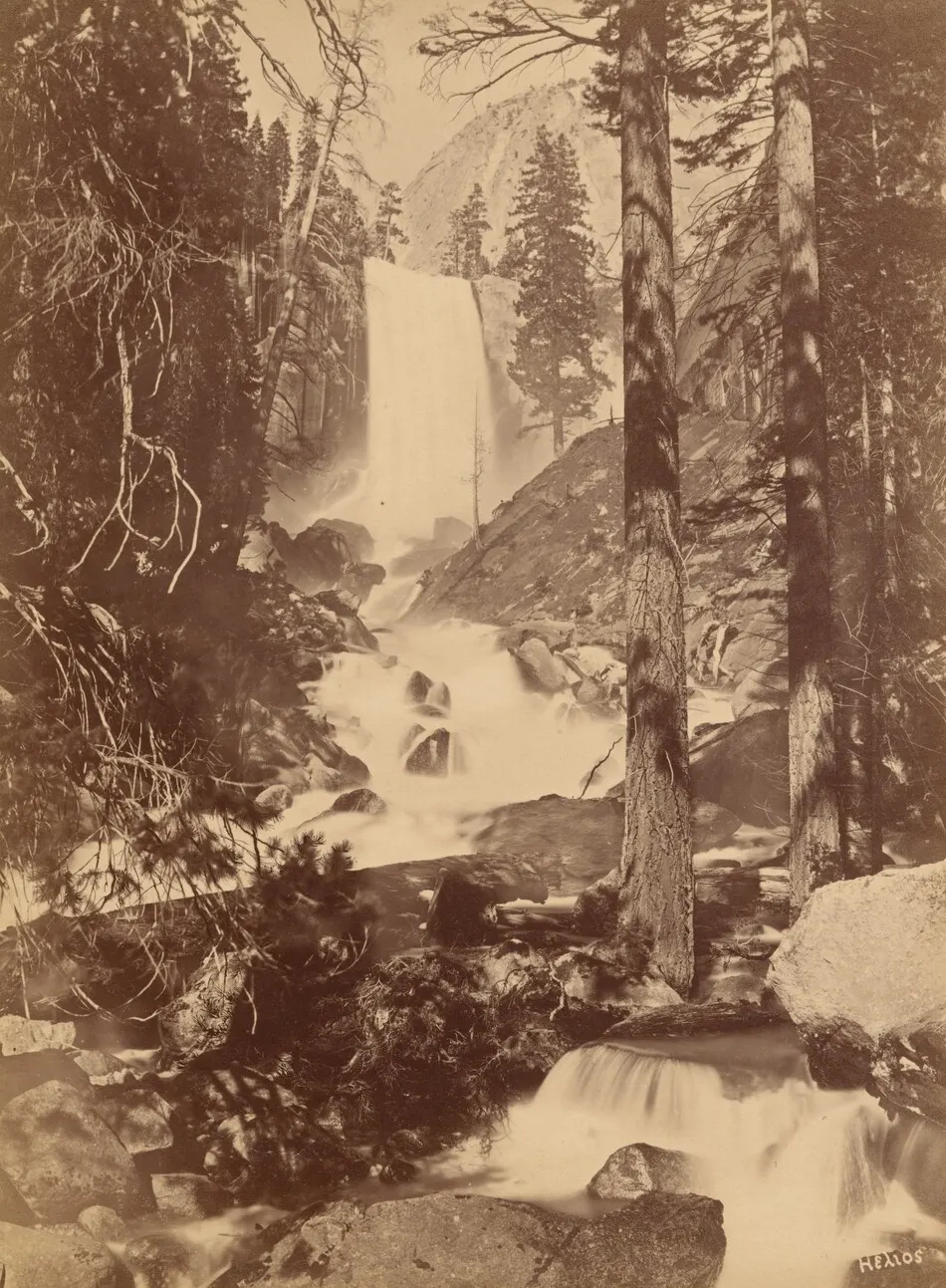 Pi-wy-ack (Cataract of Diamonds), Vernal Falls, Yosemite Valley, California by Eadweard Muybridge
