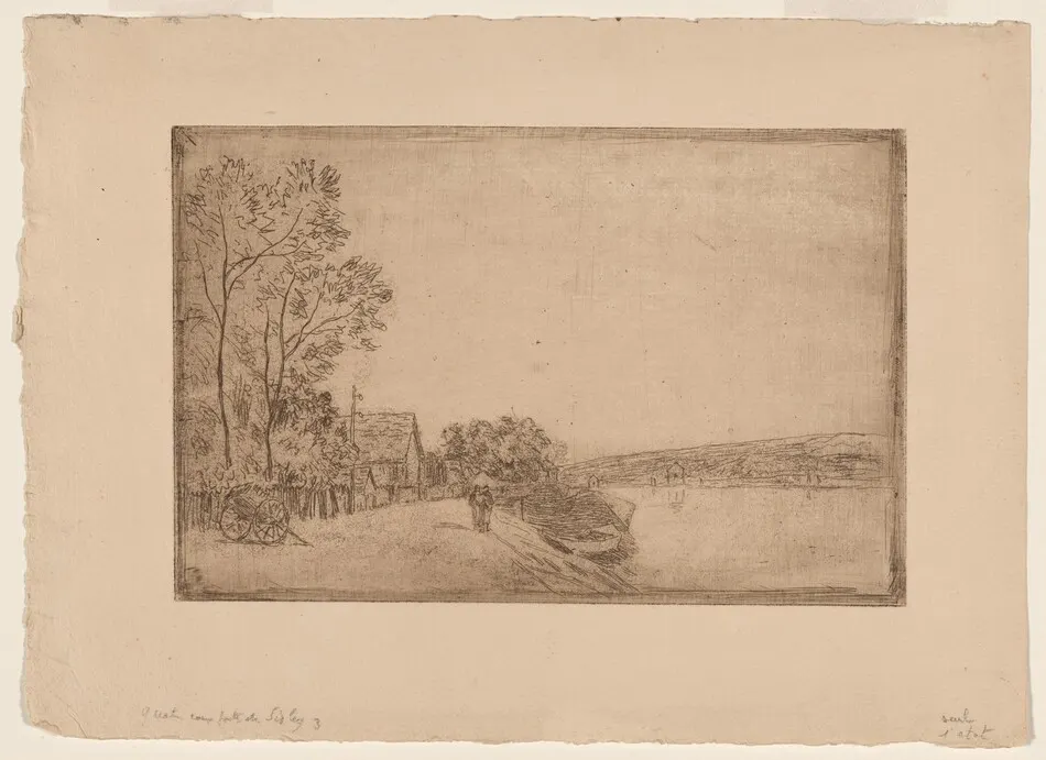 On the Banks of the Loing: The Cart by Alfred Sisley