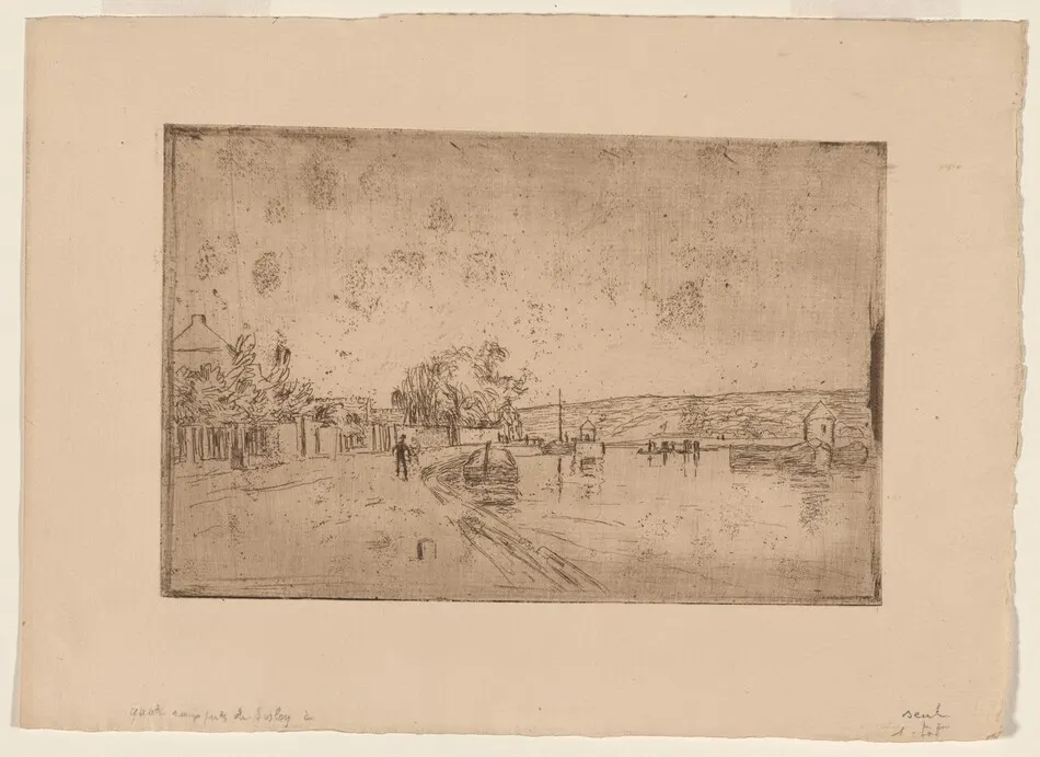 On the Banks of the Loing: The Canal Bank by Alfred Sisley