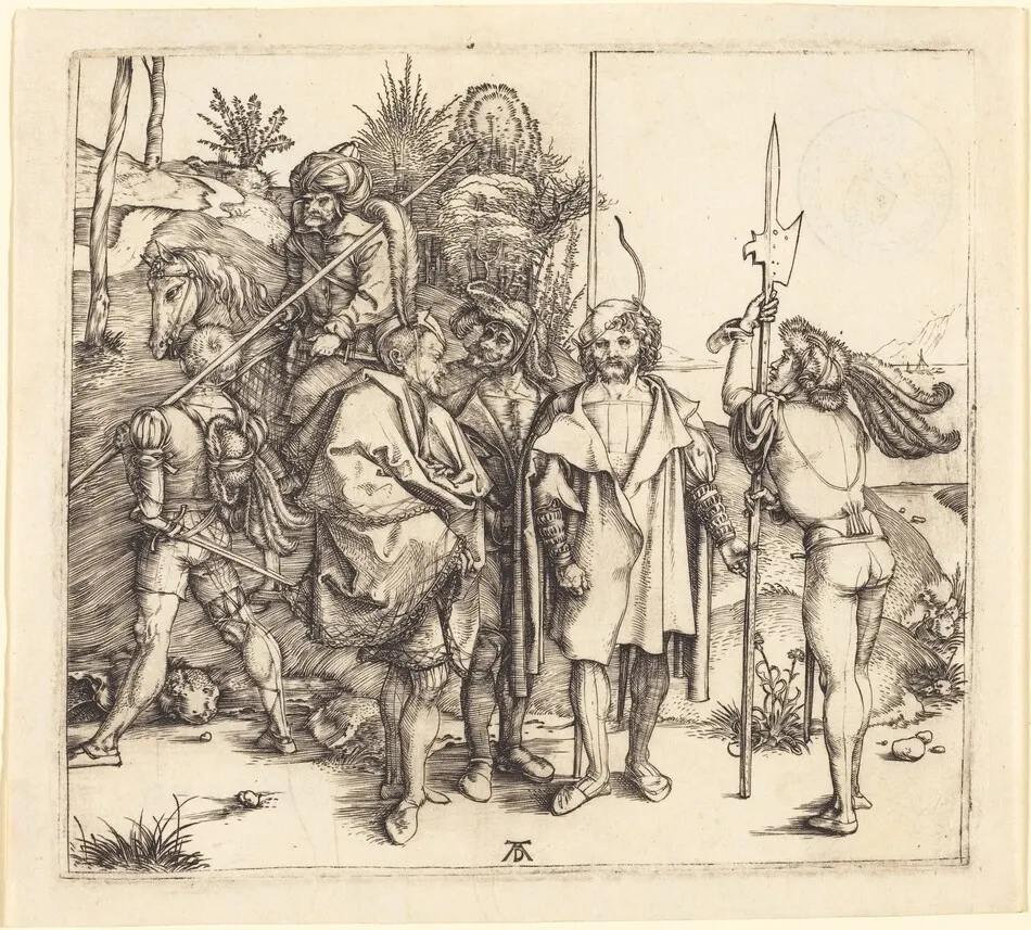Five Soldiers and a Turk on Horseback by Albrecht Dürer