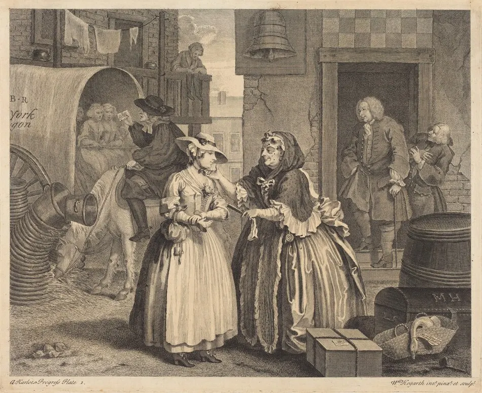 A Harlot's Progress: pl.1 by William Hogarth