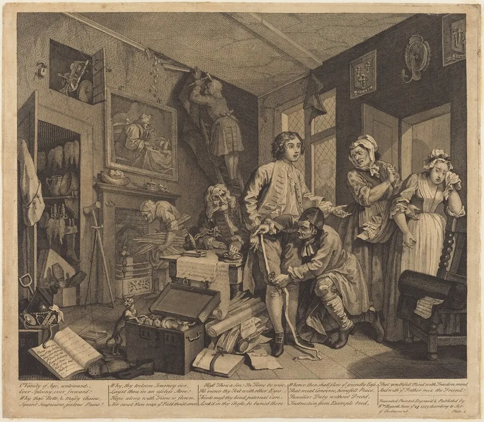 A Rake's Progress: pl.1 by William Hogarth