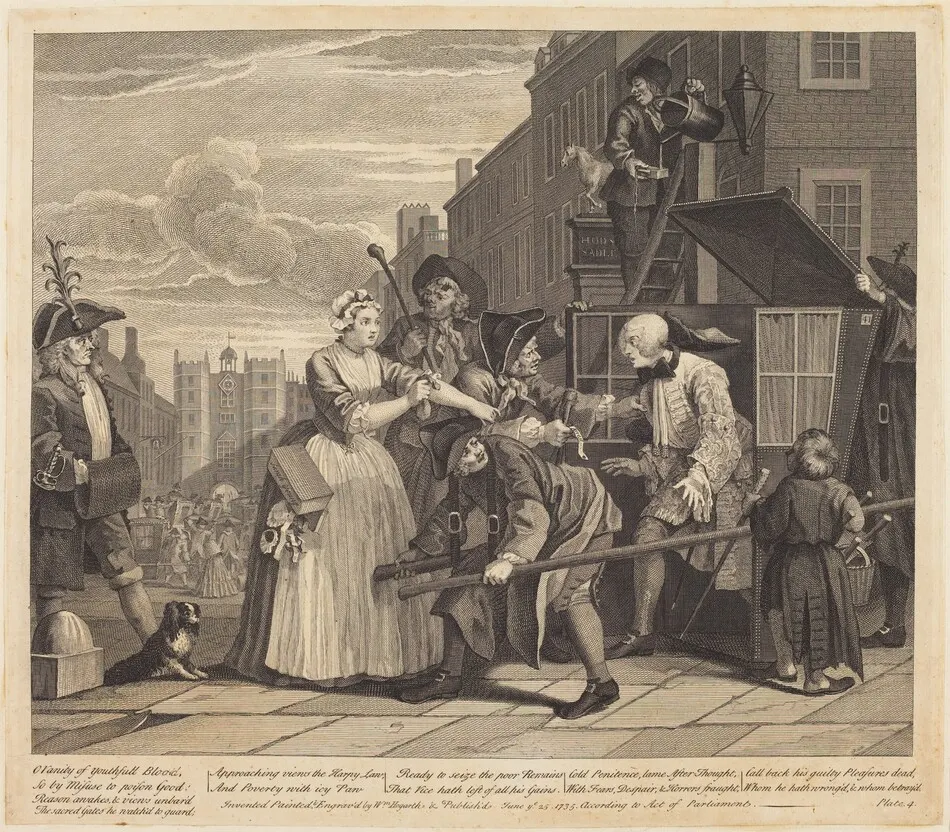 A Rake's Progress: pl.4 by William Hogarth