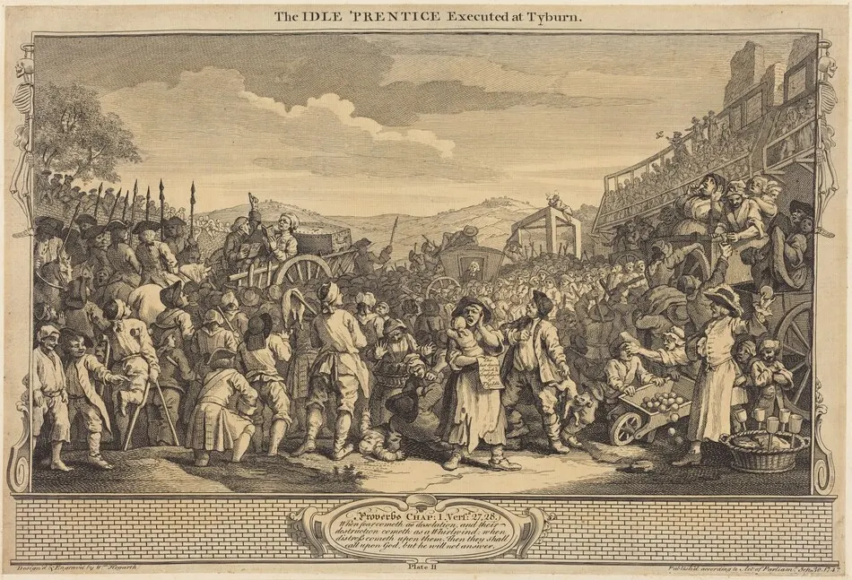 The Idle 'Prentice Executed at Tyburn by William Hogarth