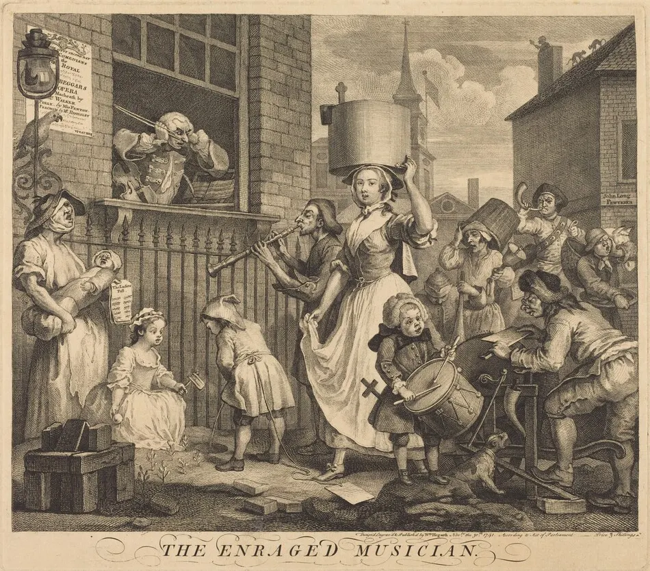The Enraged Musician by William Hogarth