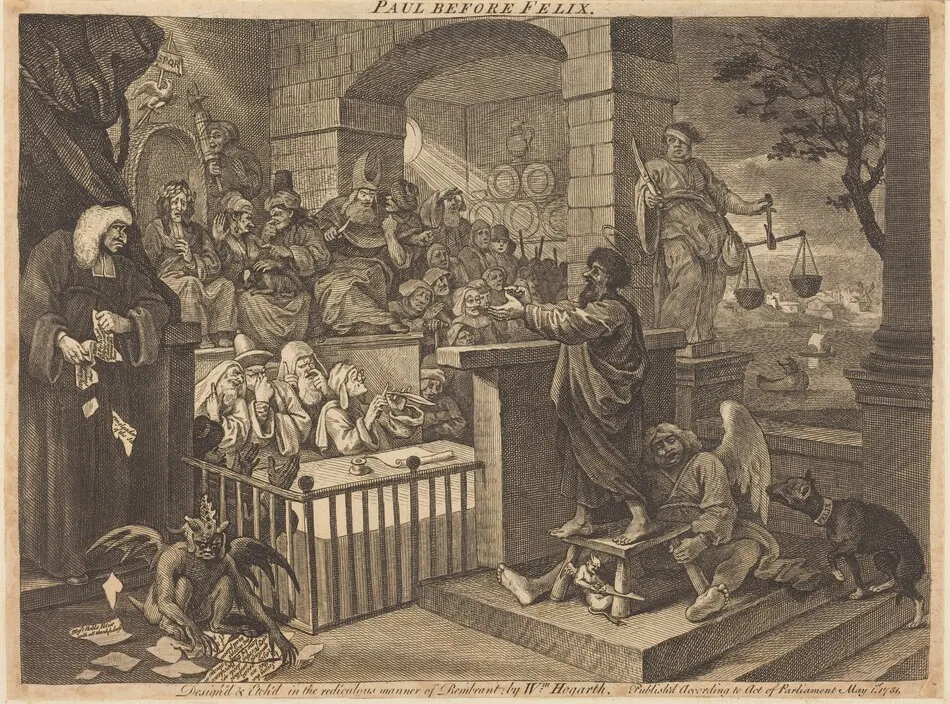 Paul before Felix Burlesqued by William Hogarth