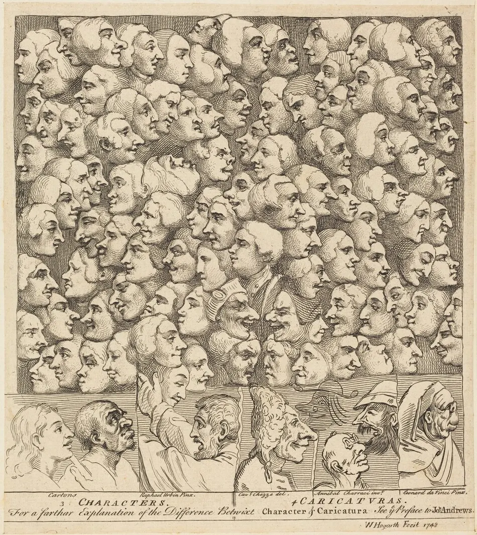 Characters and Caricaturas by William Hogarth