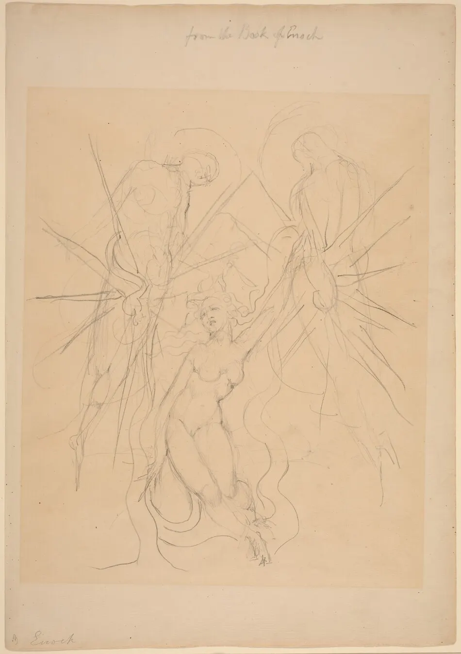The Descent of the Angels to One of the Daughters of Men by William Blake