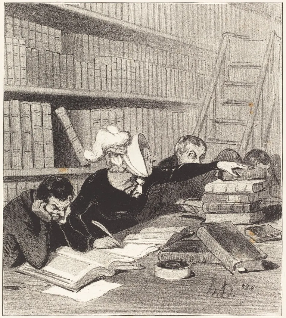 Monsieur, pardon si je vous gêne un peu... by Honoré Daumier