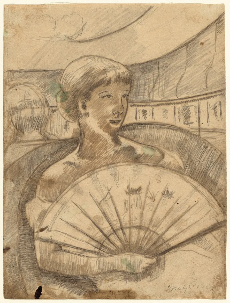 In the Opera Box (No. 3) [recto] by Mary Cassatt