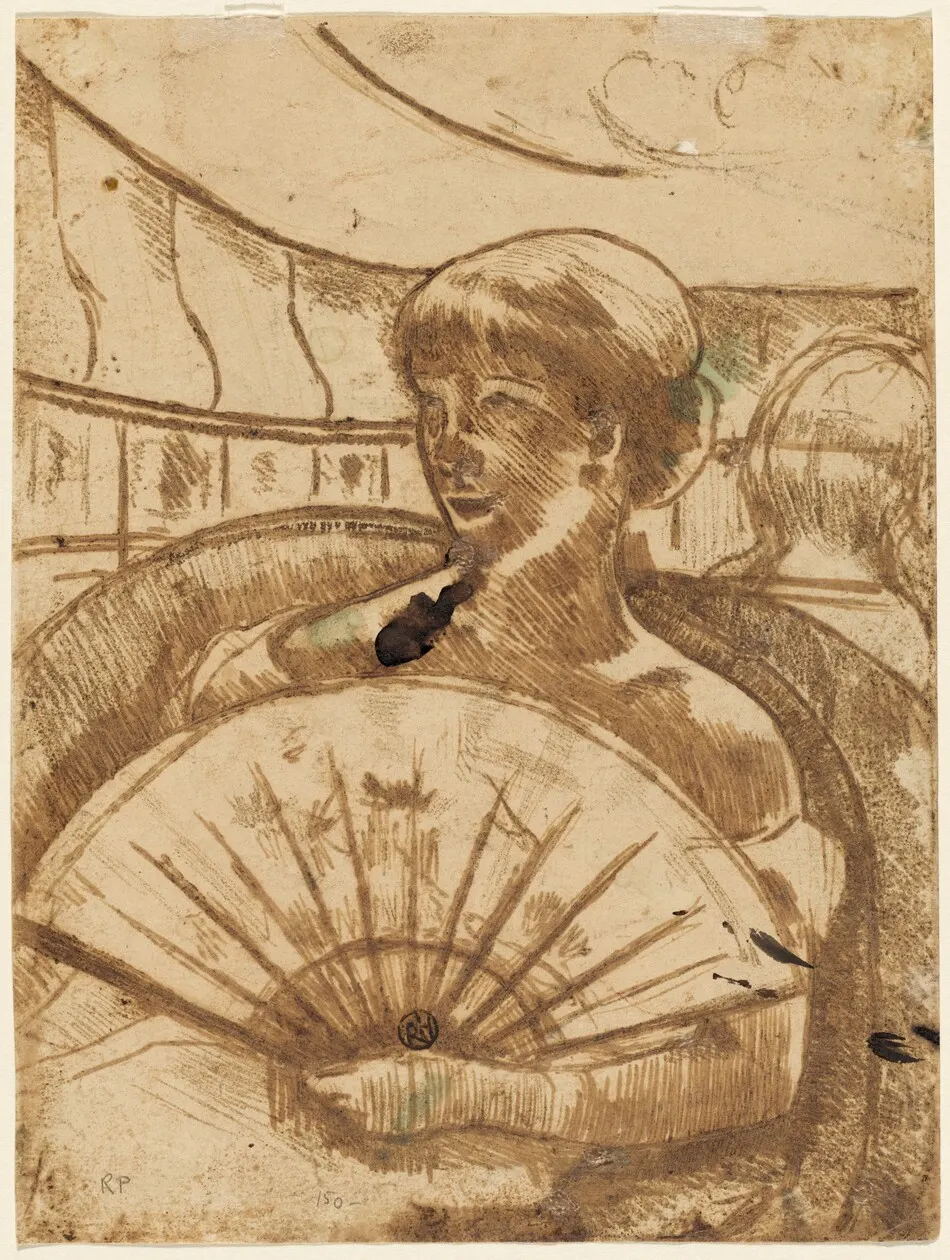 In the Opera Box [verso] by Mary Cassatt