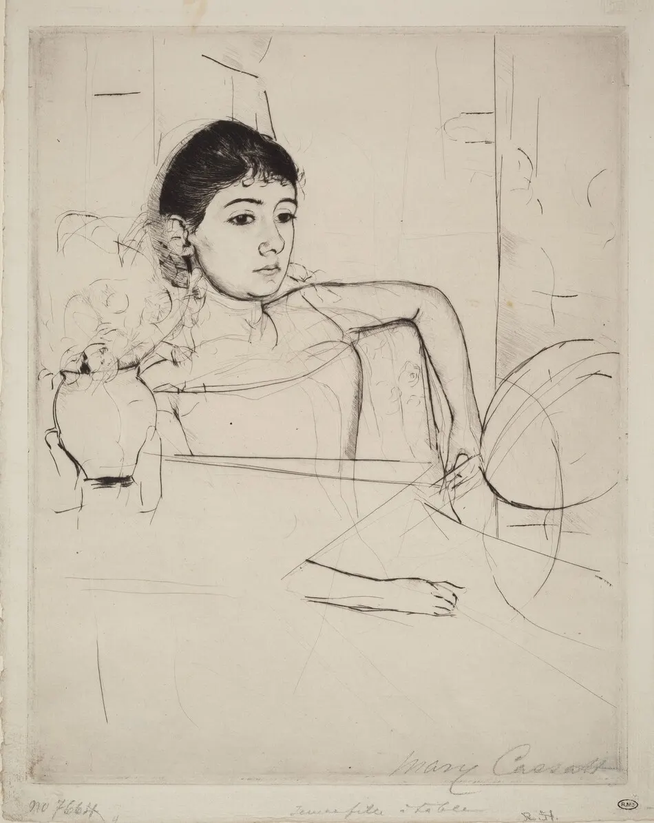 Mimi as a Brunette by Mary Cassatt