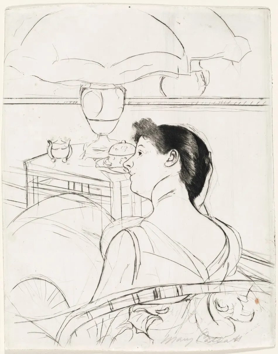 The Lamp by Mary Cassatt