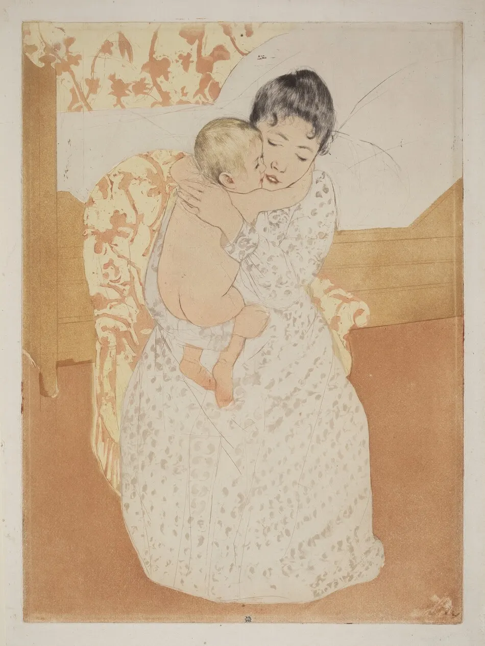 Maternal Caress by Mary Cassatt