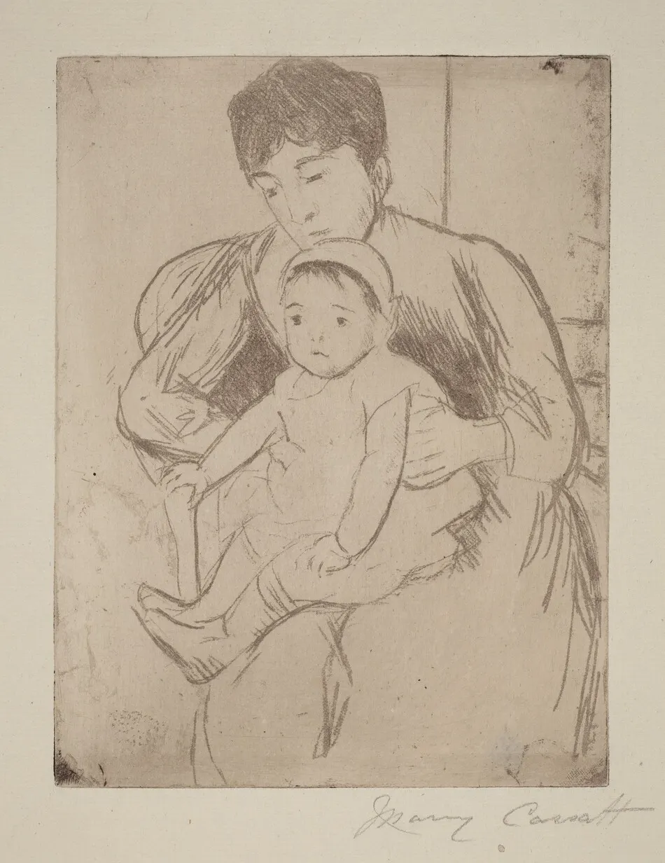 Preparing Bill for an Outing by Mary Cassatt
