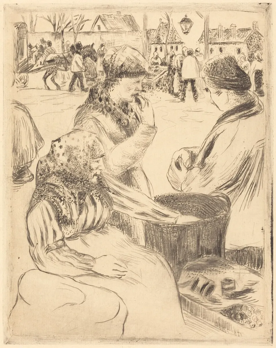 Chestnut Vendors (Marchands de marrons) by Camille Pissarro