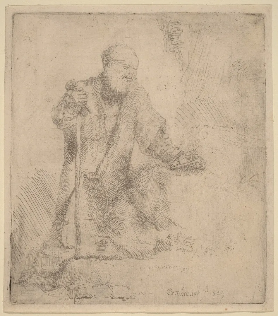 Saint Peter in Penitence by Rembrandt van Rijn