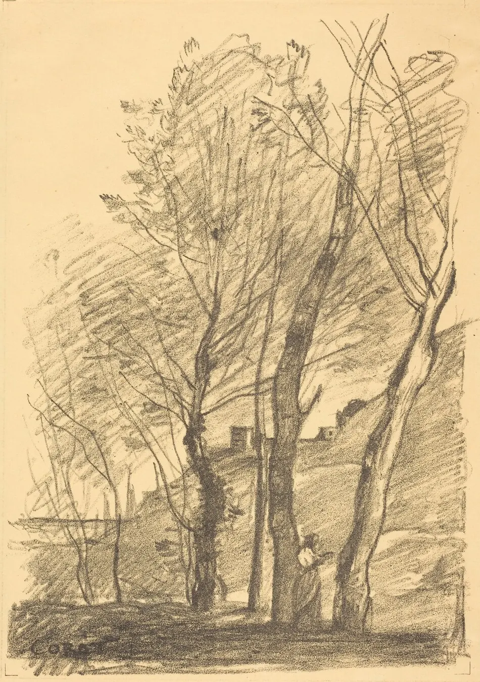 Reading Beneath the Trees (La Lecture sous les arbres) by Jean-Baptiste-Camille Corot