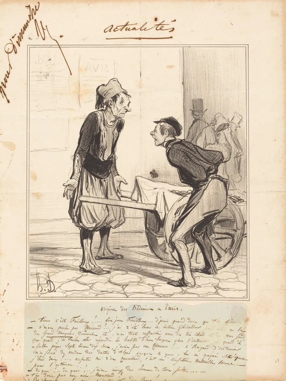 Origine des Bédoins a Paris by Honoré Daumier
