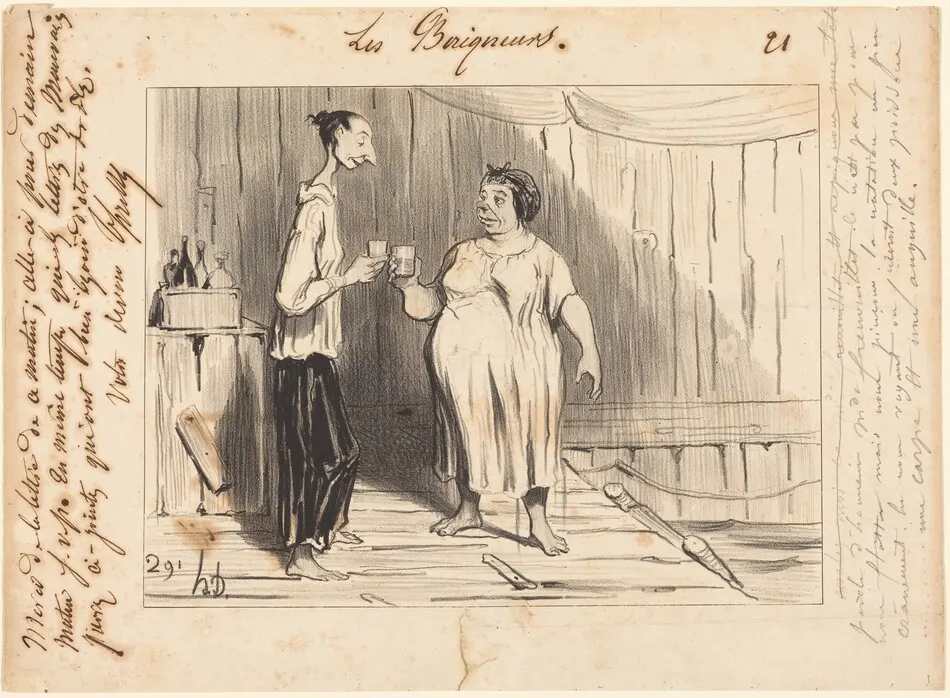 Parole d'honneur Mme. Frenouillet... by Honoré Daumier