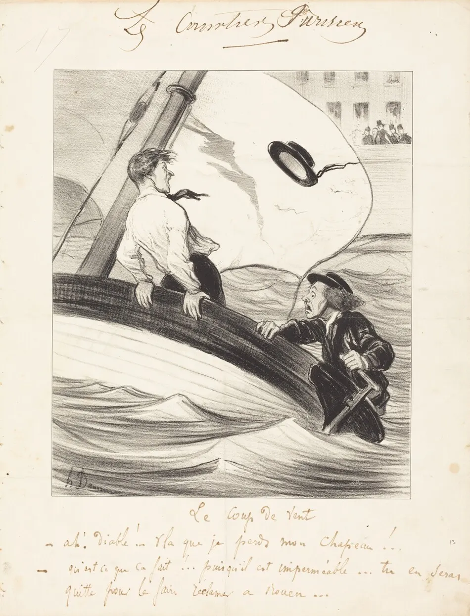 Le Coup de vent by Honoré Daumier