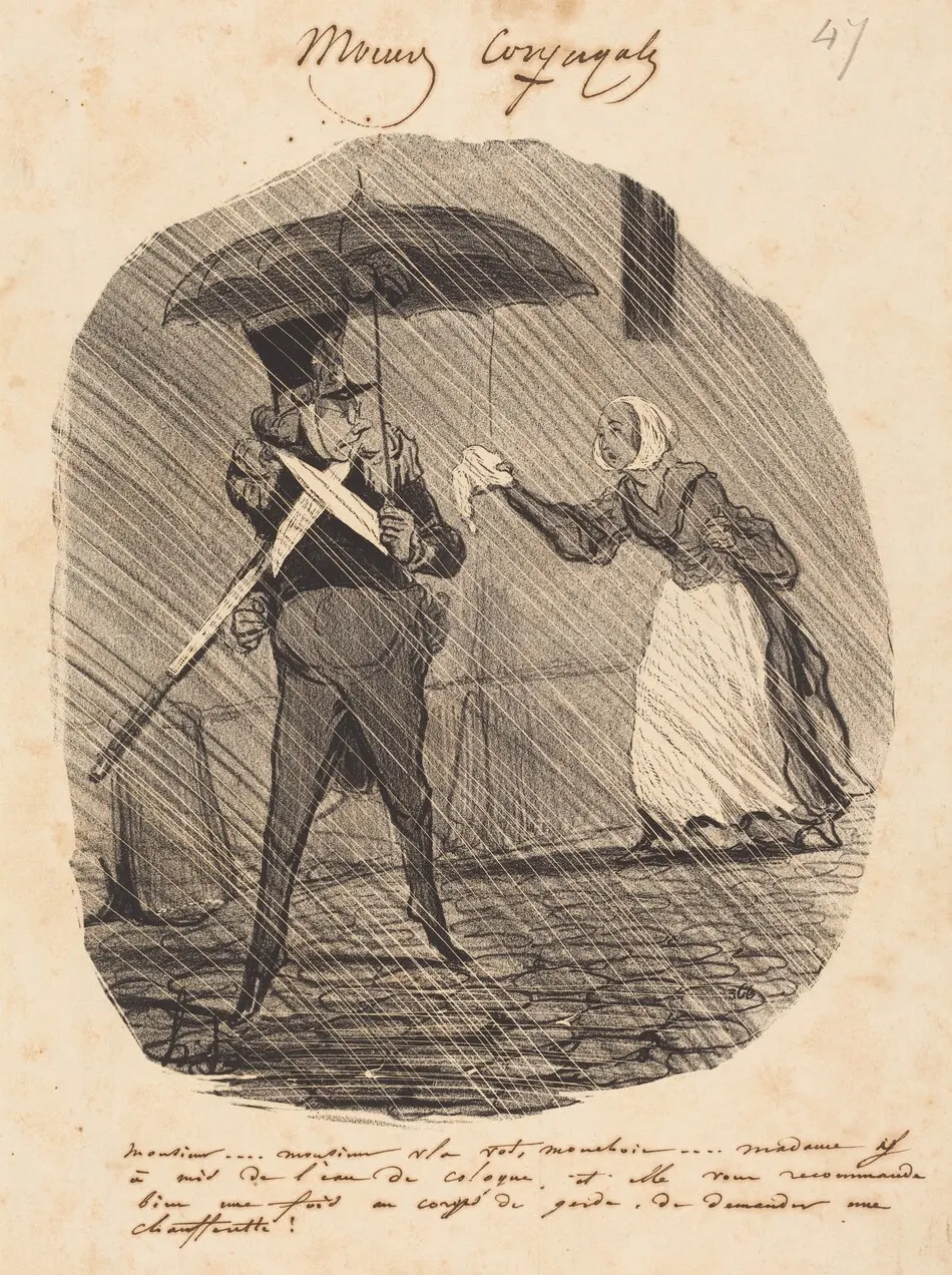 Monsieur... Monsieur, v'la vot' mouchoir by Honoré Daumier
