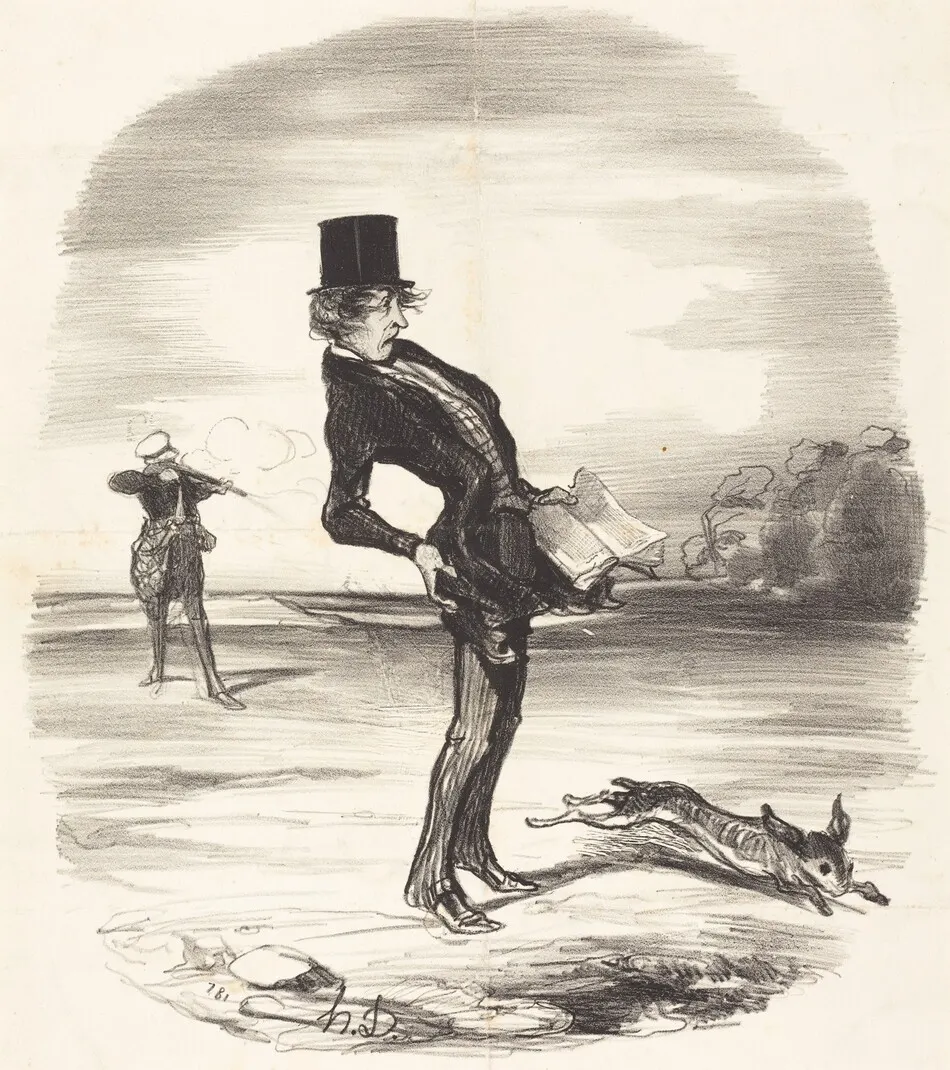 Une Charge déplacée by Daumier, Honoré