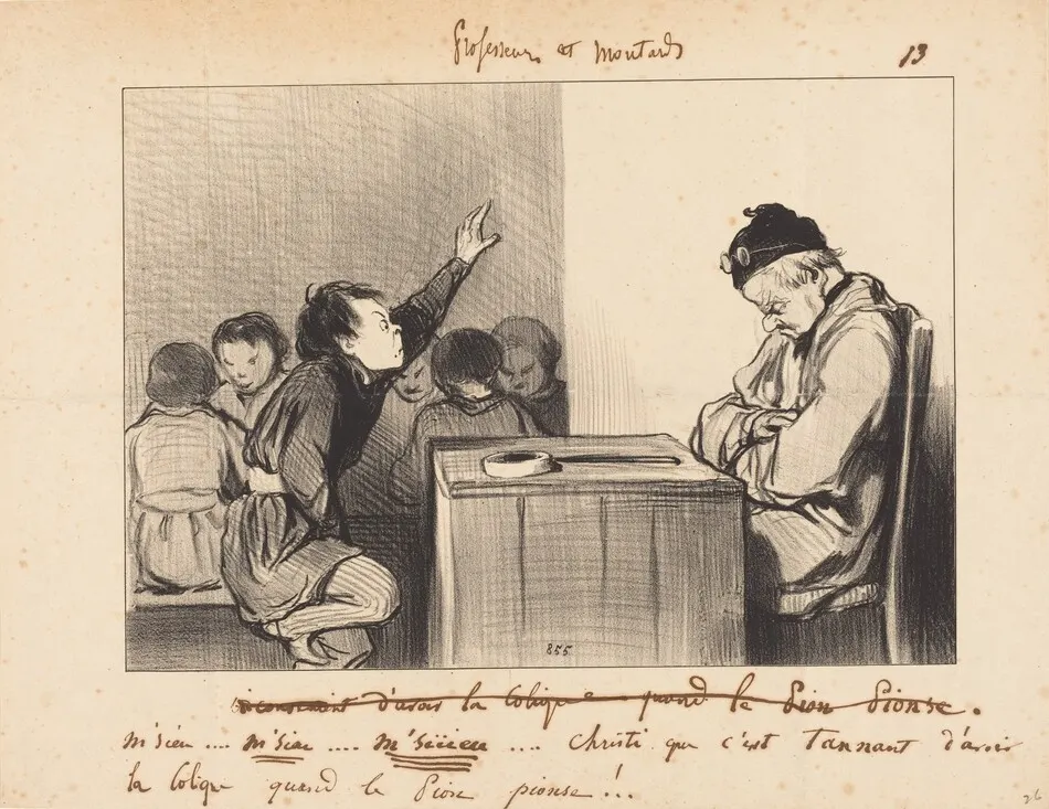 M'sieu... que c'est tannant d'avoir la colique quand... by Honoré Daumier