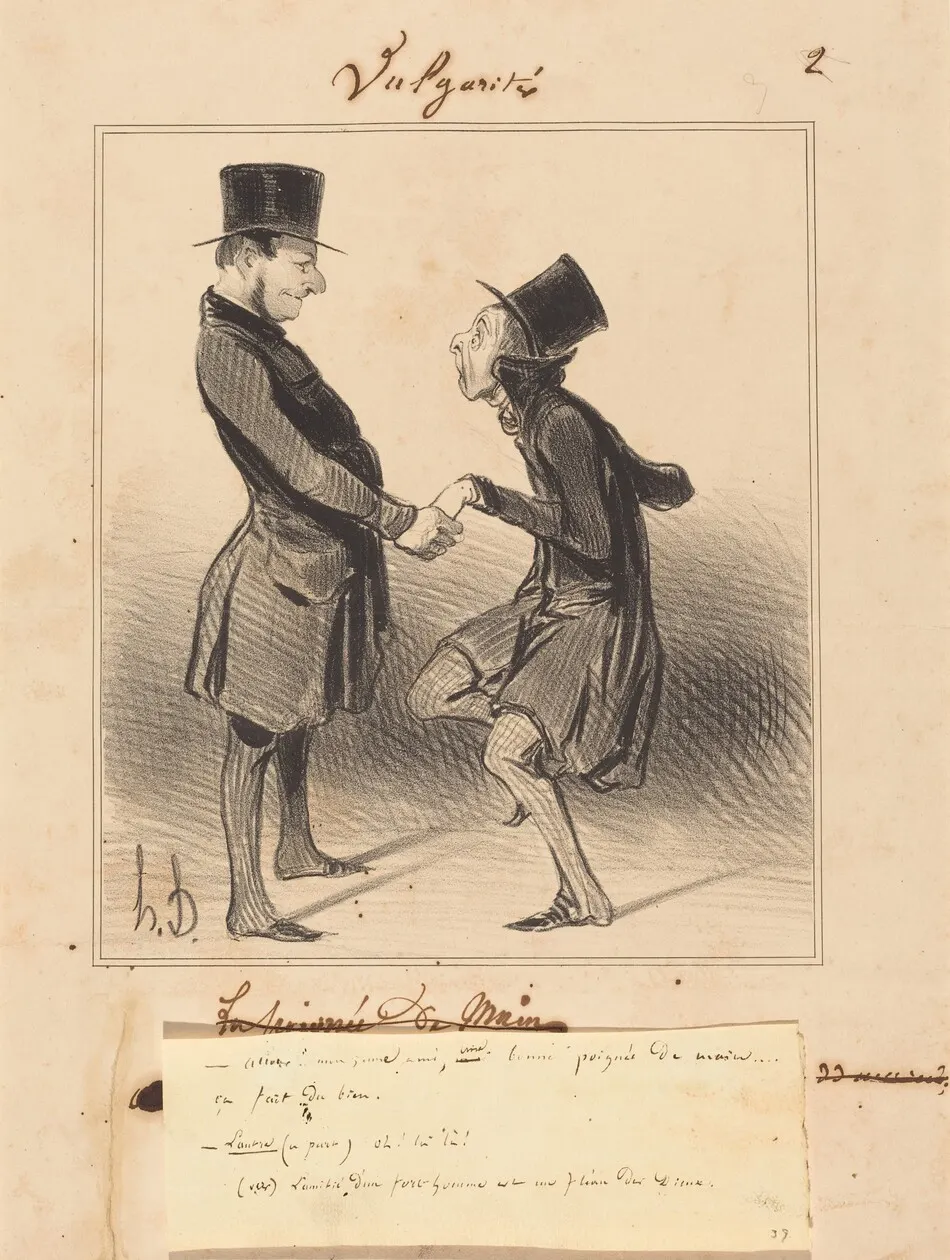 Allons! mon jeune ami, une bonne poignée... by Honoré Daumier
