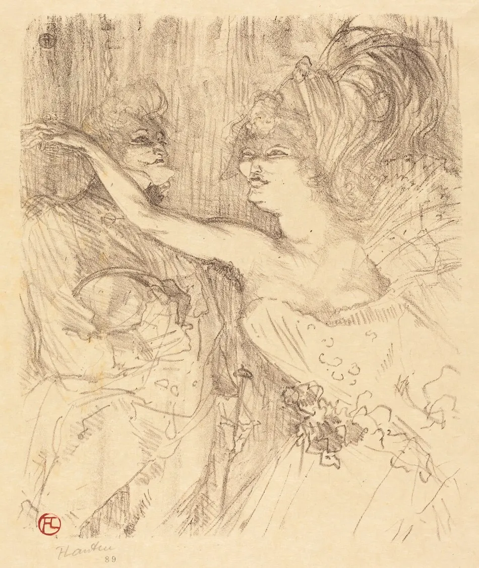 Guy and Mealy in "Paris qui marche" (Guy et Mealy dans "Paris qui marche") by Henri de Toulouse-Lautrec