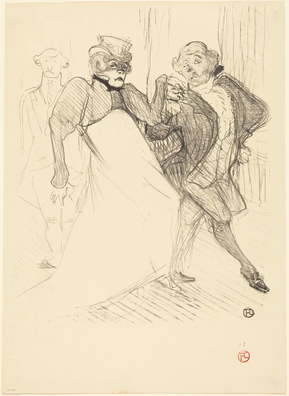 Rejane and Galipaux in "Madame Sans-Gêne" (Réjane et Galipaux dans "Madame Sans-Gêne") by Henri de Toulouse-Lautrec